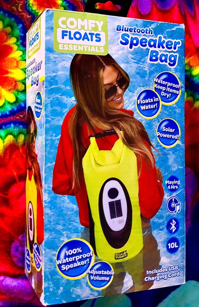 Comfy Floats 100% Waterproof Solar Powered Bluetooth Speaker 10L Floatable Bag