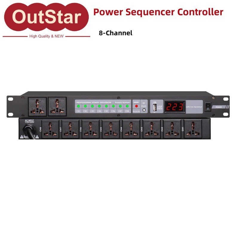 8-CH Power Sequencer Controller Sequence Stage Manager Support Voltage Display