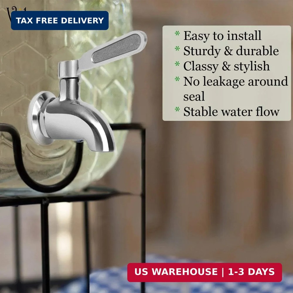 Vila Replacement Spigot for Beverage & Water Dispenser, Stainless Steel No-Rust