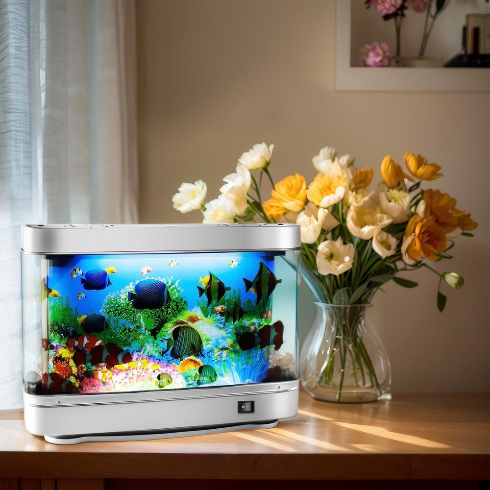 Artificial Tropical Fish Decorative Moving Aquarium Lamp - Virtual Ocean Motion.