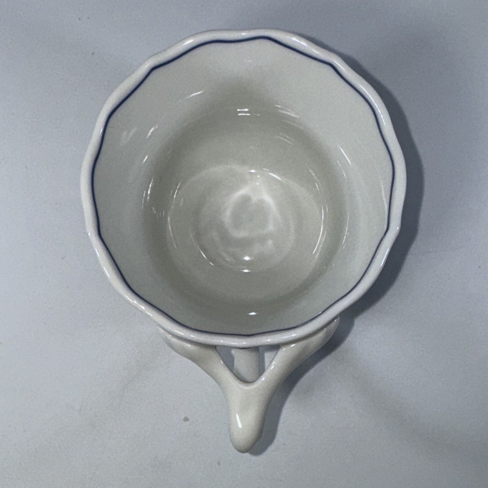 Scalloped Edge Blue Danube Cup