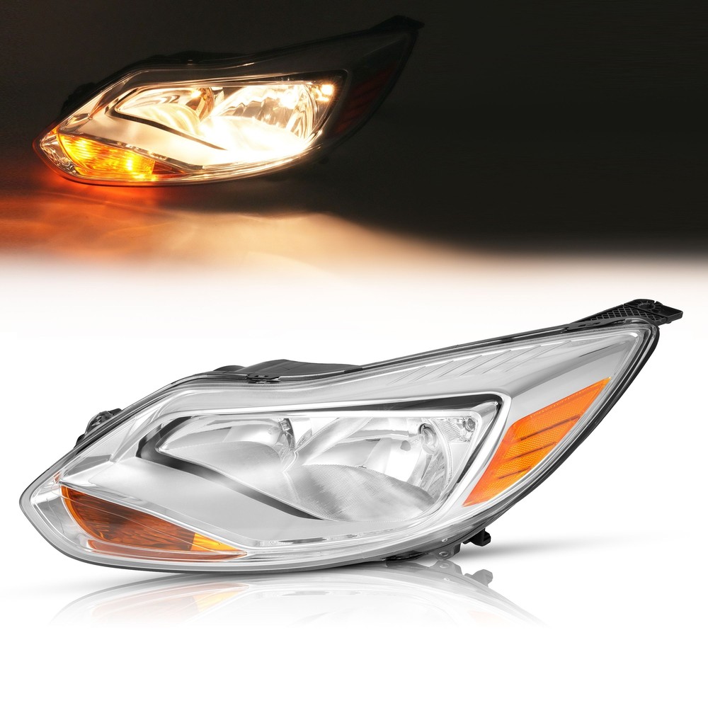 For Ford Focus 2012-2014 Chrome Halogen Headlight Replacement Driver Side Left