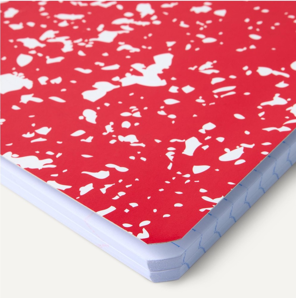 Amazon Basics College Ruled, 100 Sheets, 9.75" x 7.5", Assorted Marble Colors