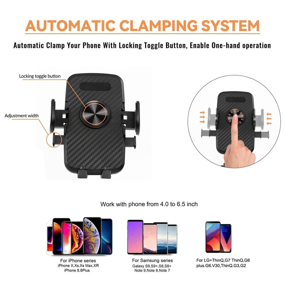 360° Windshield Mount Dash Car Holder Cradle Mobile Smart Phone Stand Dashboard