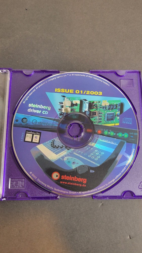 Steinberg Driver CD Issue 01/2003 Installation Disc PC Mac Vintage Audio...