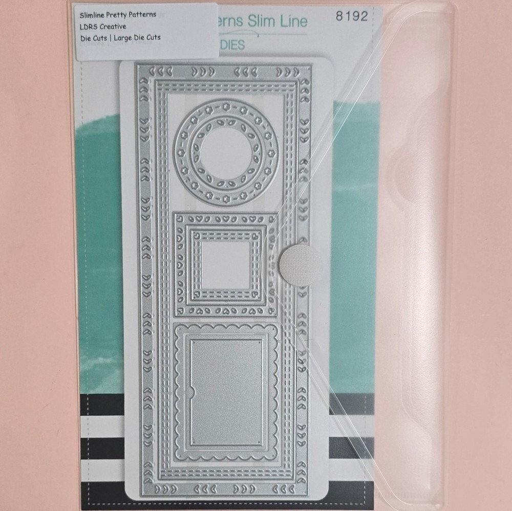 LDRS Creative SLIMLINE PRETTY PATTERNS Die Set w/Storage Envelope