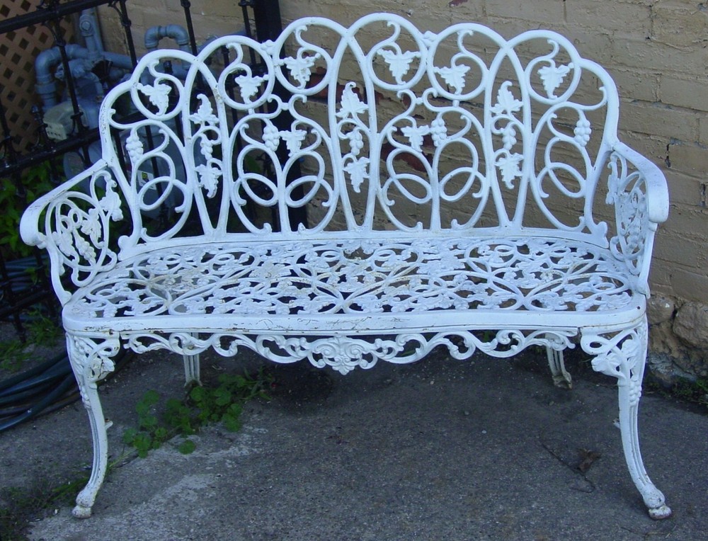 Cast iron antique garden bench floral pattern------16157