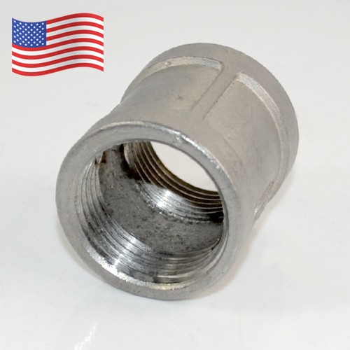 1" 1 in NPT Female Coupling Thread Pipe Fitting Connector Stainless Steel 304