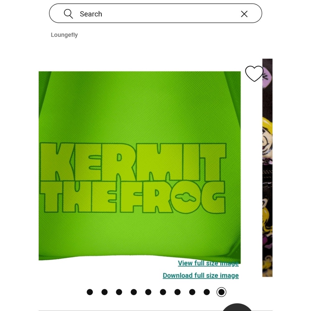 Loungefly Disney Kermit Frog Drawstring Mini Backpack NWT