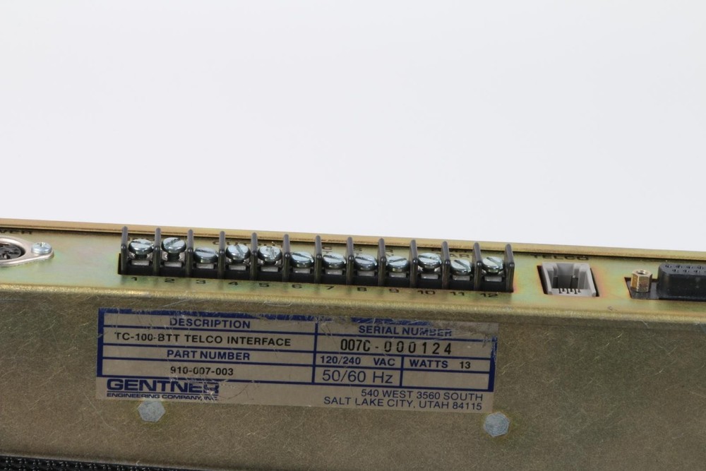 Gentner TC-100 TC-100-BTT Telco Interface Telephone System