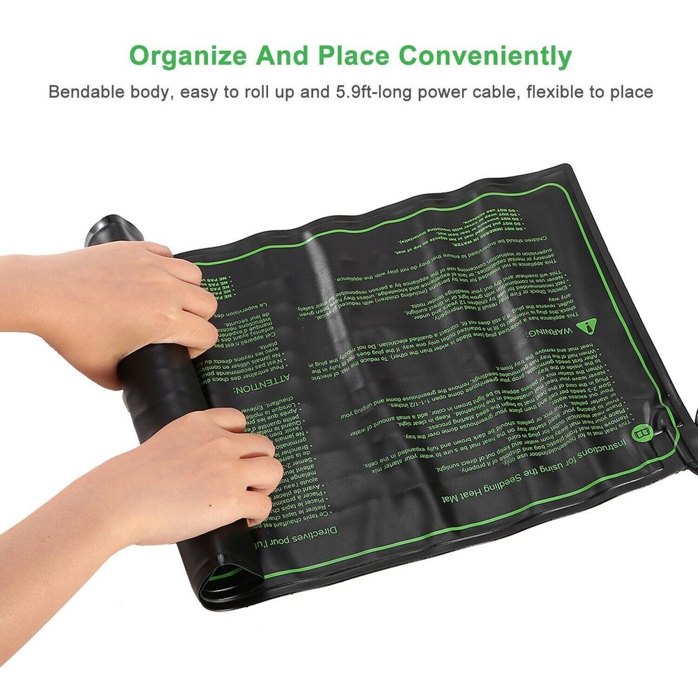 10"x 20" Seedling Heat Mat Seed Germination Propagation Clone Starter Waterproof