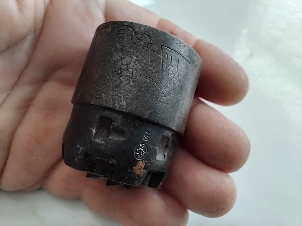 Cap and Ball revolver engraved cylinder