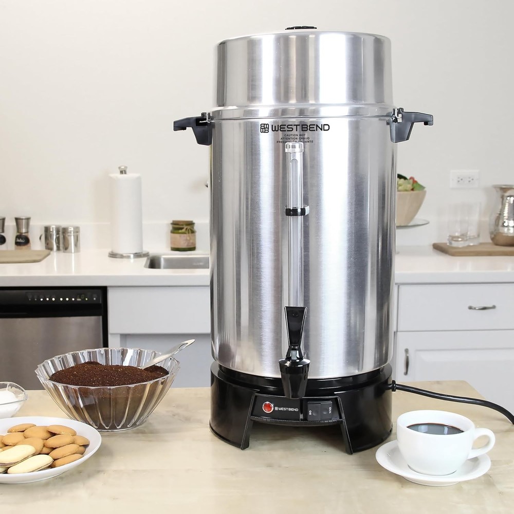 West Bend 33600 Commercial Coffee Maker, Silver.