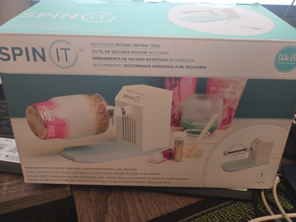 Spin It Motorized Rotary Drying Tool Cups Resin Finish