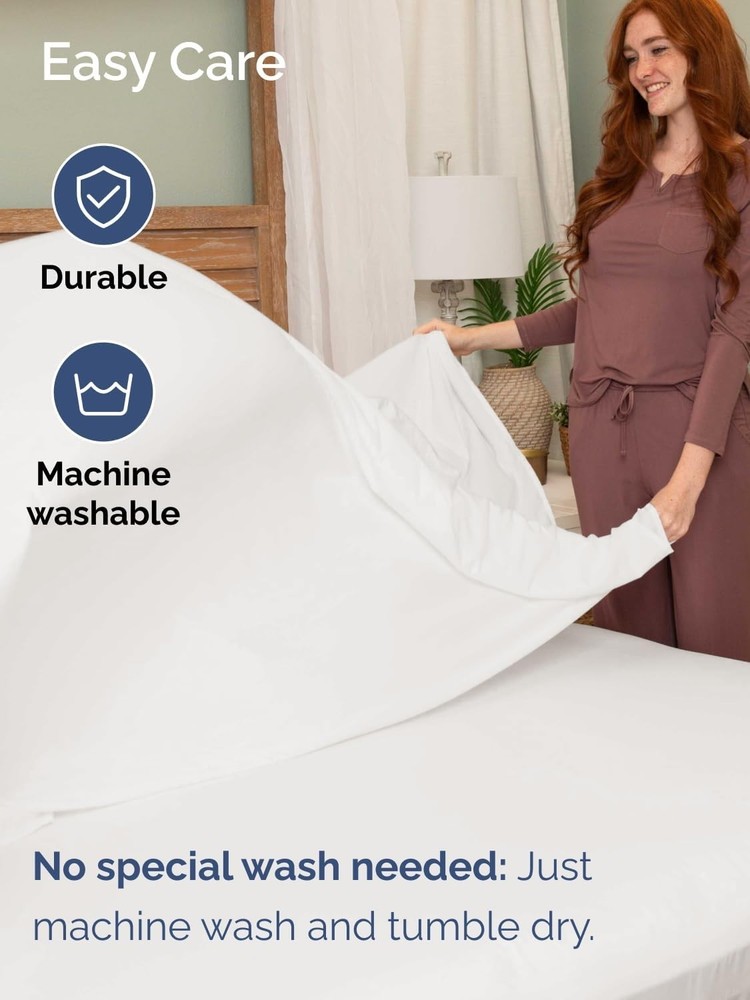 Luxury Extra Deep Queen Sheet Set - 6 Piece Breathable Bedding in Antique White