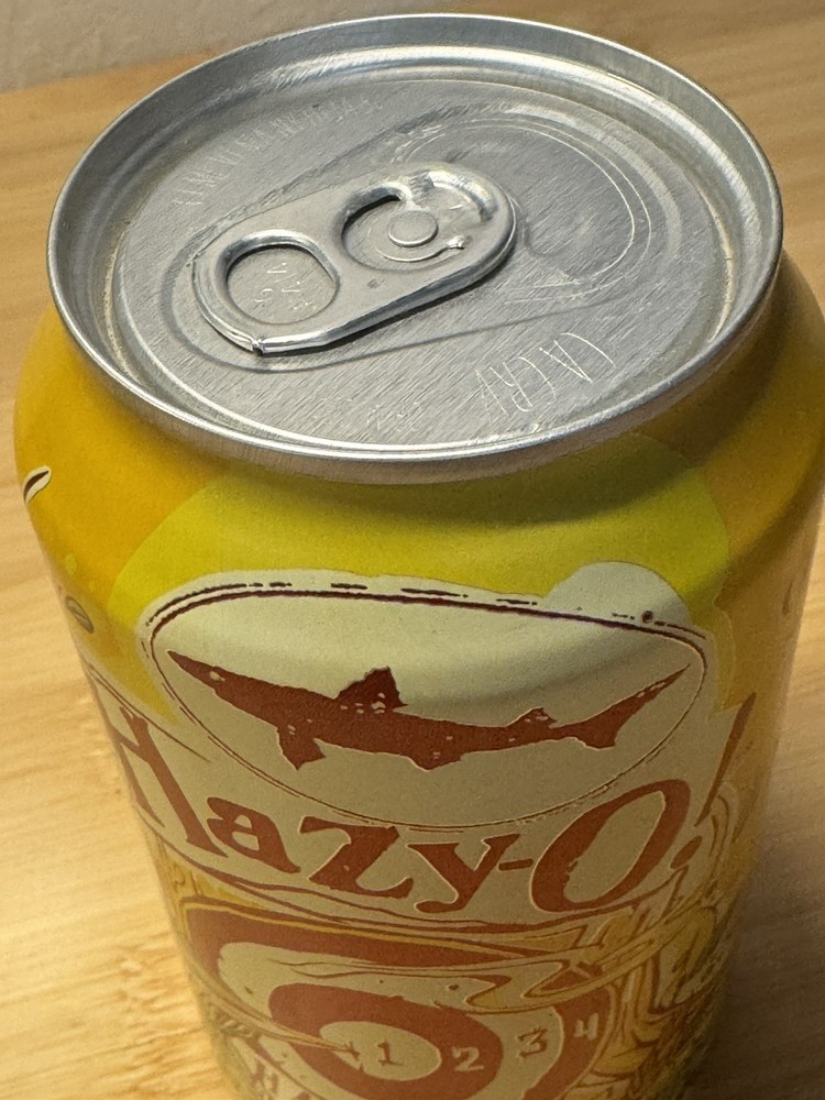 Dogfish Head Hazy-O Hazy IPA - Empty Beer Can Bottom Opened