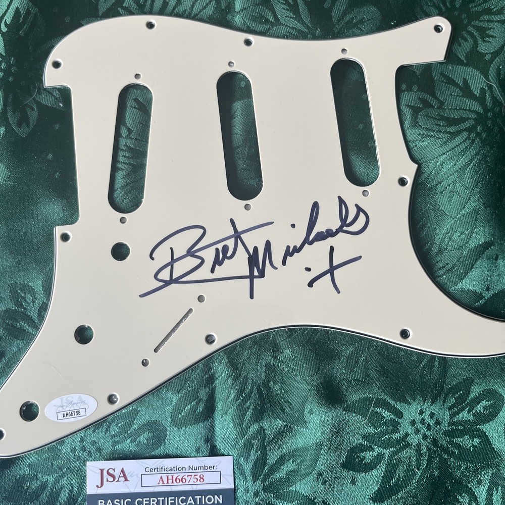 Bret Michaels signed autographed guitar pickguard￼ jsa certified