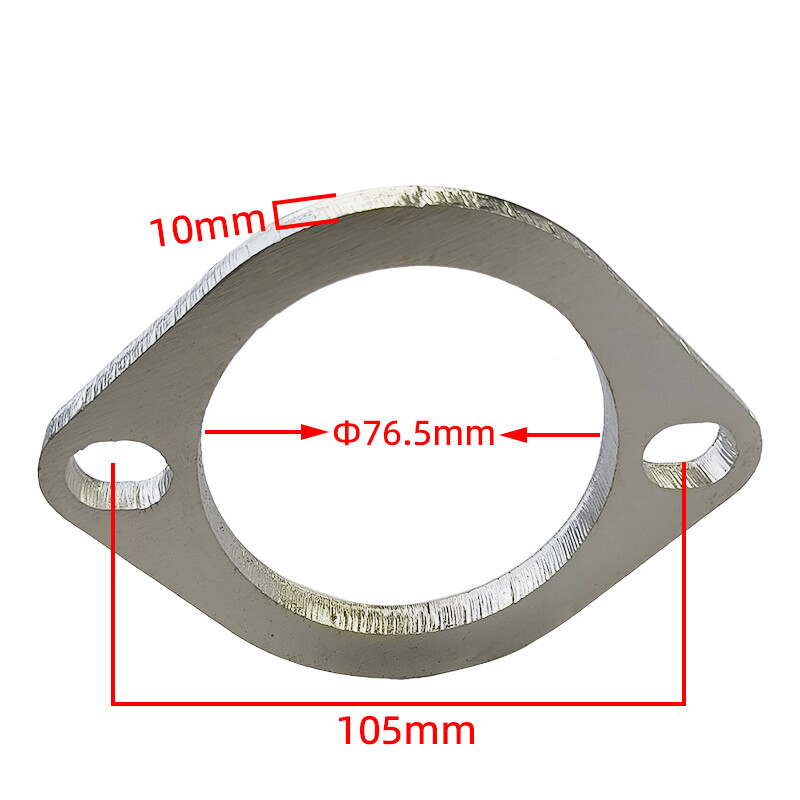 3"  Catback Exhaust Header Pipe 10mm Thickiness 2 Bolt Hole Adapter Flange
