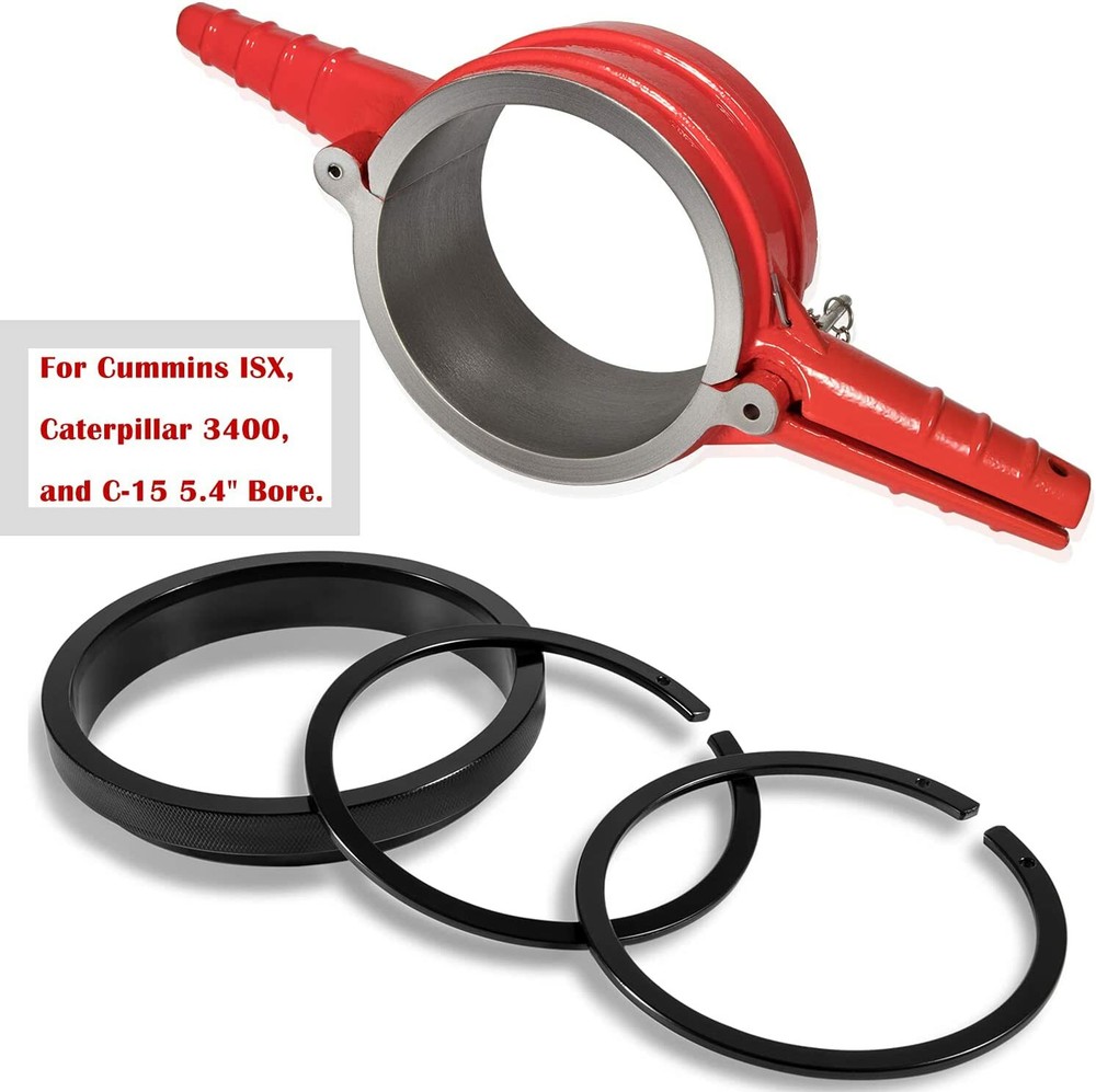 7040 Piston Ring Compressor Tool, Adapter & Anti-Polishing Ring For Cummins ISX