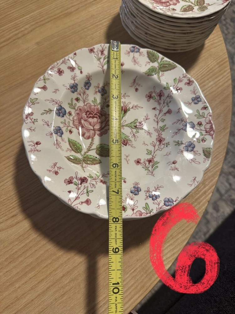 Ceramic Floral Multicolor Dinner Set Plates Bowls Cups 72 pieces