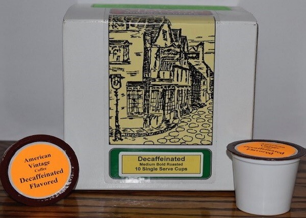 Decaf. Choc. Almond Dessert Coffee 10 Medium Bold Fresh Coffee K-Cups