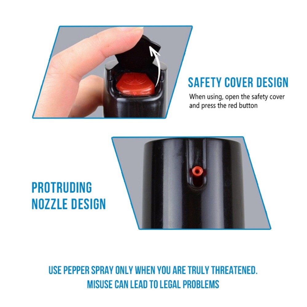 5 Pack 2oz Inert Water-Based Defensive Pepper Spray Stream