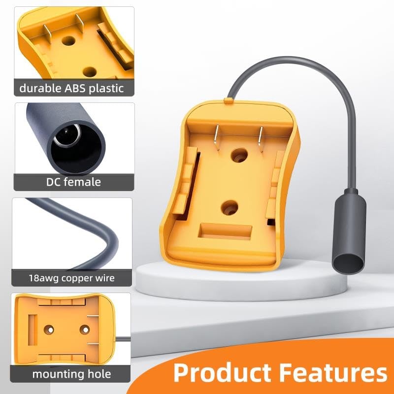 Tool Battery Adapter kit for Starlink Mini Compatible with dewalt