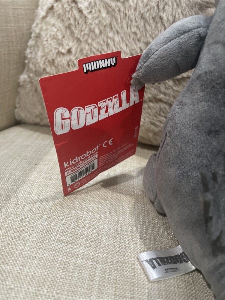 Phunny Godzilla Plush. Kid Robot 2017 With Tag