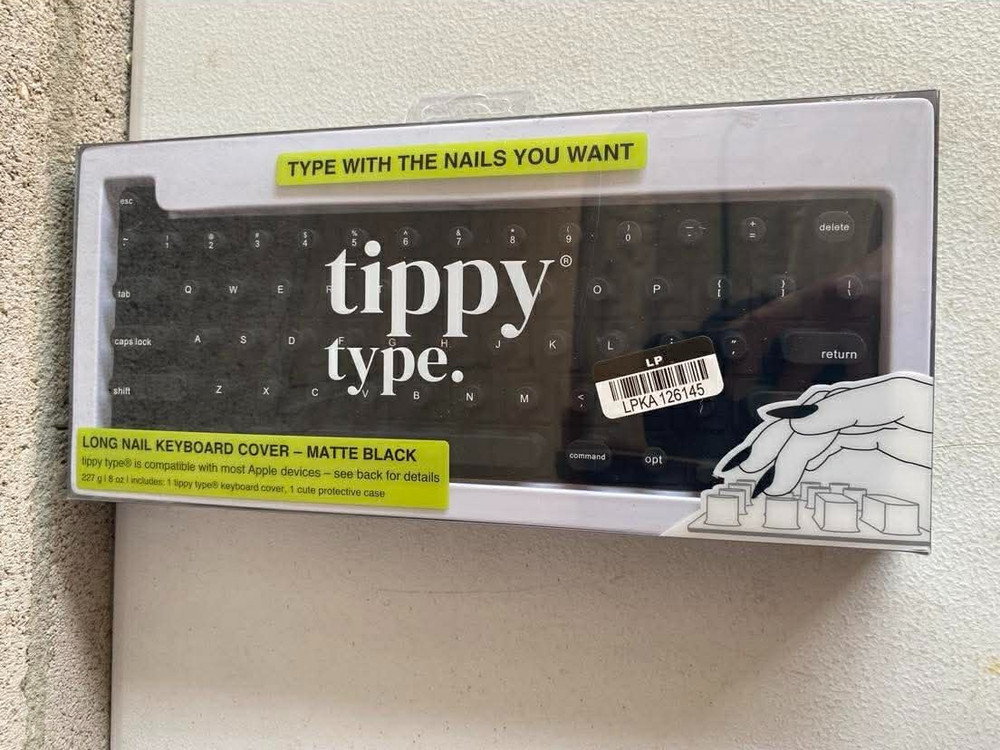 tippy type Keyboard Cover Compatible with Mac - Matte Black: Silicone Flexible