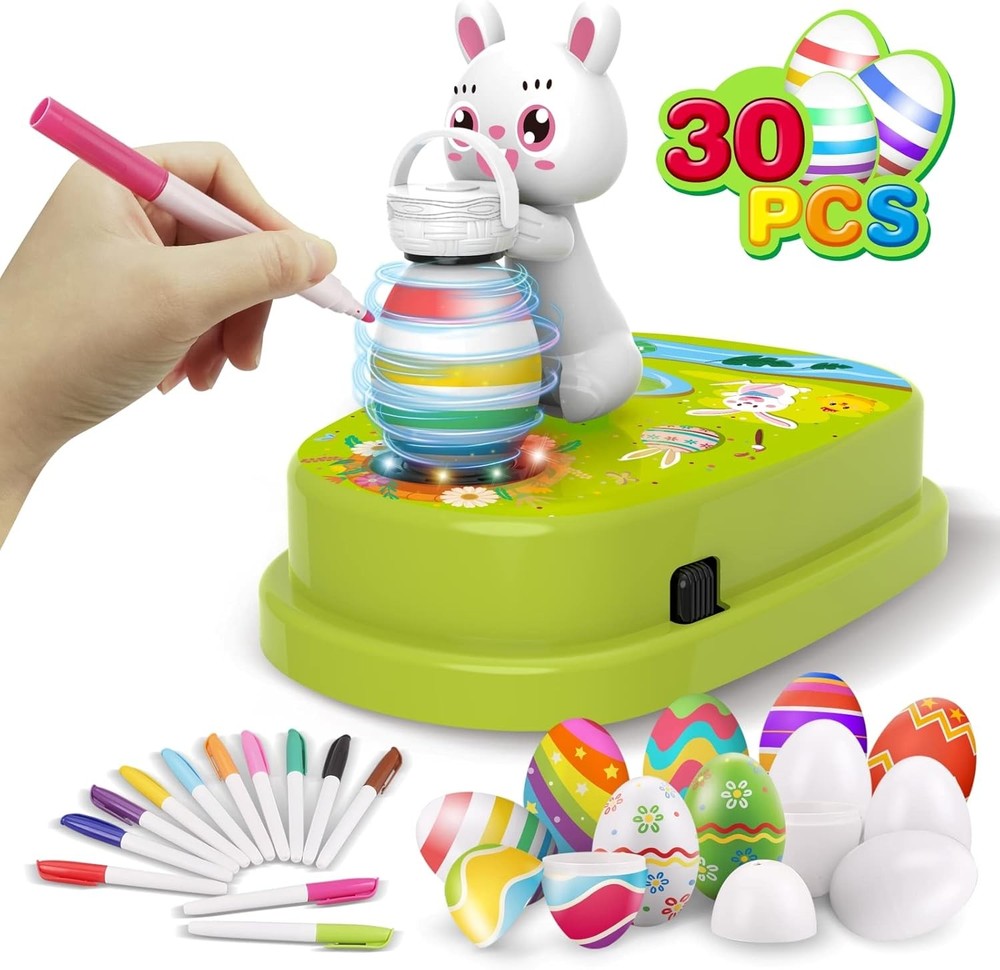 Engfa 30 PCS Easter Eggs and 12 Dying Markers Egg Coloring Kit Easter...