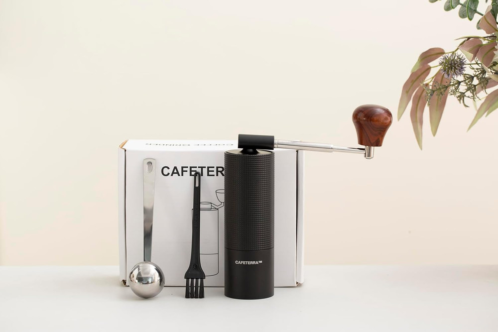 Portable Manual Coffee Grinder with Adjustable Grind & Stainless Steel Handle
