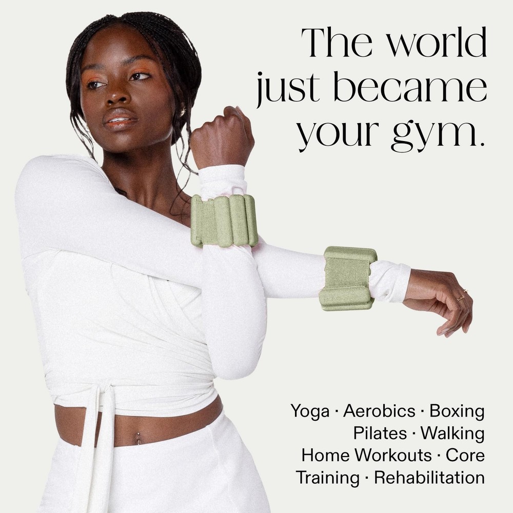 Bala Bangles Wrist & Ankle Weights for Women & Men - Adjustable Silicone