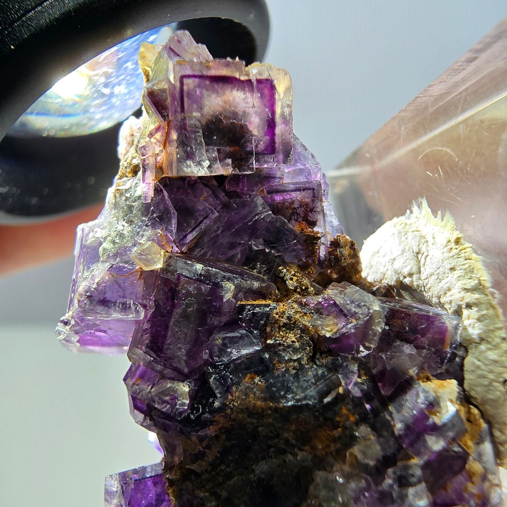 Phantom Fluorite Cube Specimen, purple Okorusu, Namibia 38*24*20mm