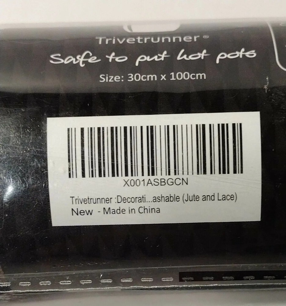 💥Trivetrunner Table Protect Hot Dishes Pots Rectangular Jute & Lace Design