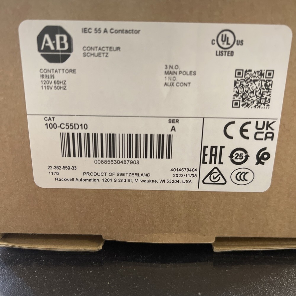 ALL BRADLEY 100-C55D10.  110/120Ac