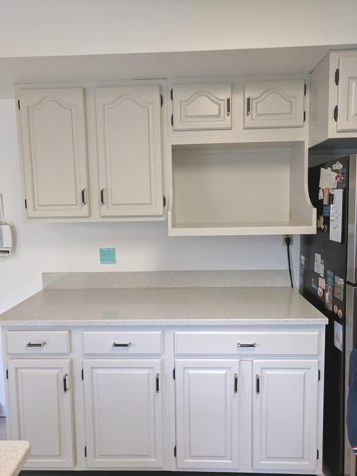 3" Black Ceramic Center Pull Brushed Pewter