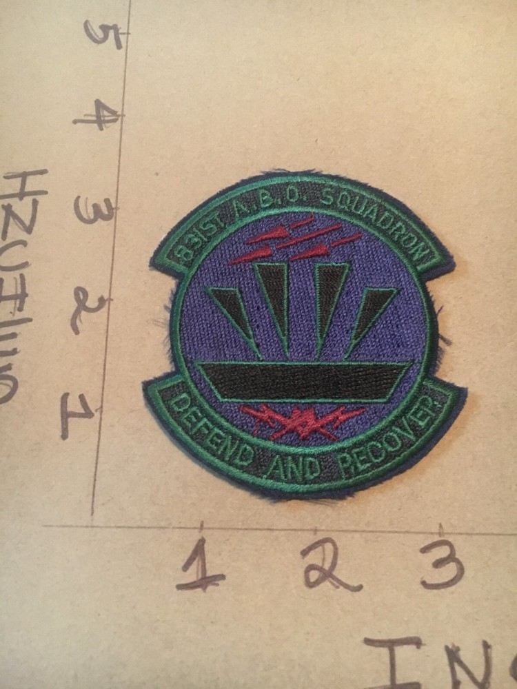 USAF 831st A.B.O. Squadron subdued patch 5/23/25