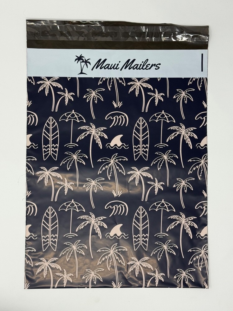 Surf Board Palm Tree Poly Mailer 25-100 Envelope Bags Choose Size