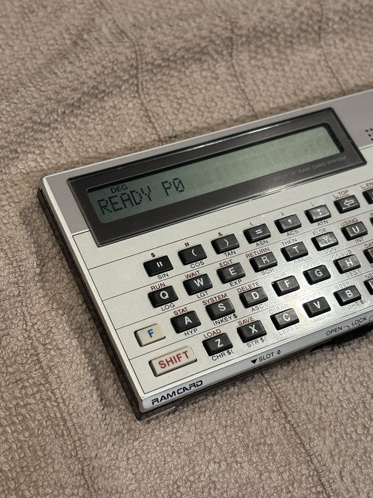 Casio FX-750P Programmable Computer w/ 2 RAM Cards Tested + Box