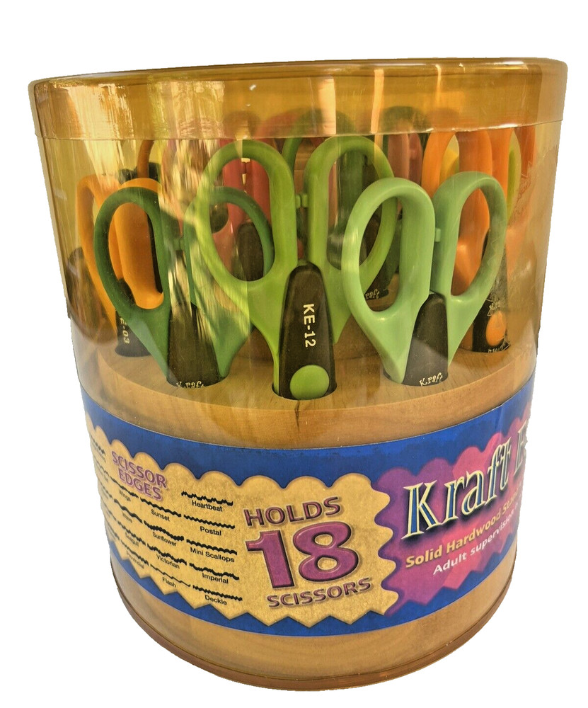Kraft Edgers Kaddy 18 Mixed Edging Scissors Solid Wood Stand Non Skid Base