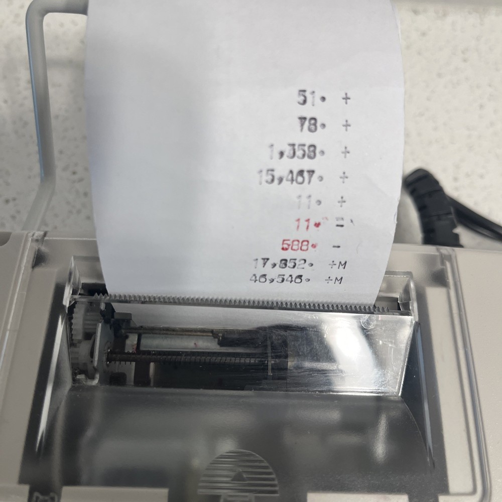 Sharp EL-1801V Ink Printing Calculator Fluorescent Display Tested&Works