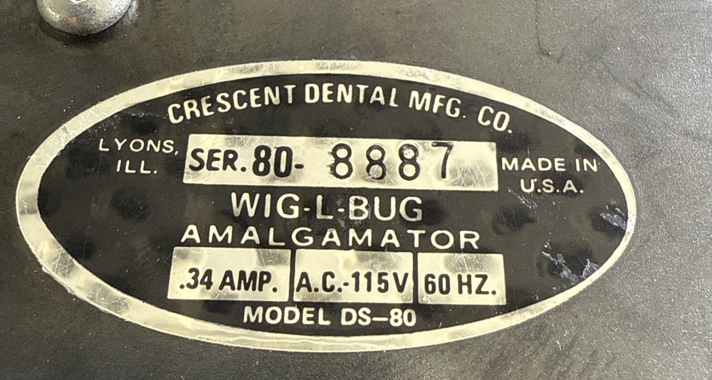 Crescent Dental MFG Model DS-80 WIG-L-BUG Amalgamator