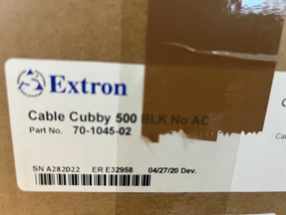 Extron Cable Cubby 500 BLK No AC 70-1045-02