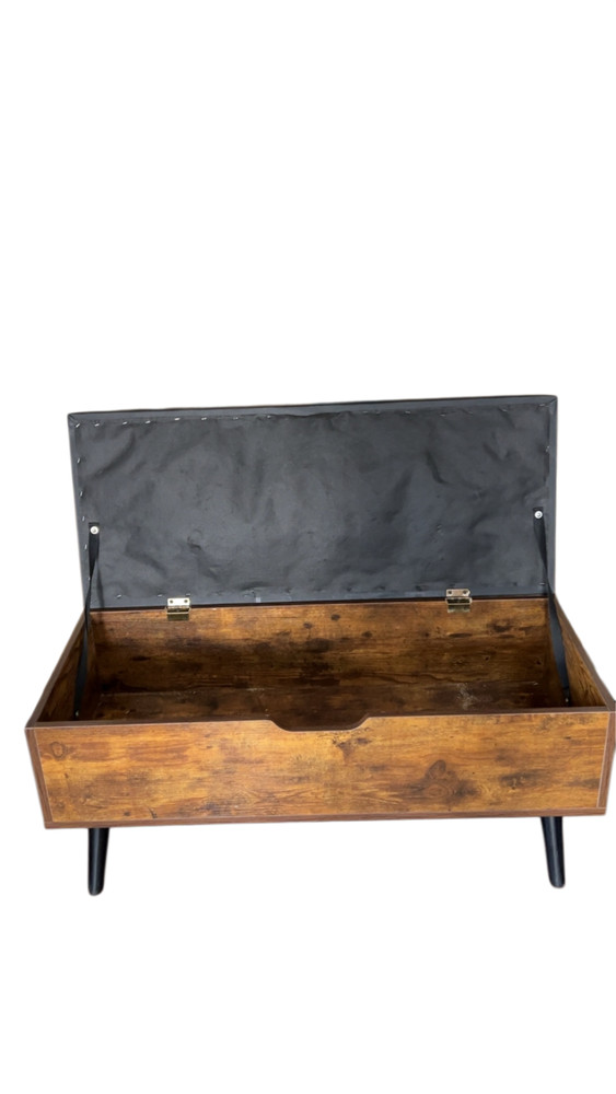 Midcentury storage bench w/hidden storage