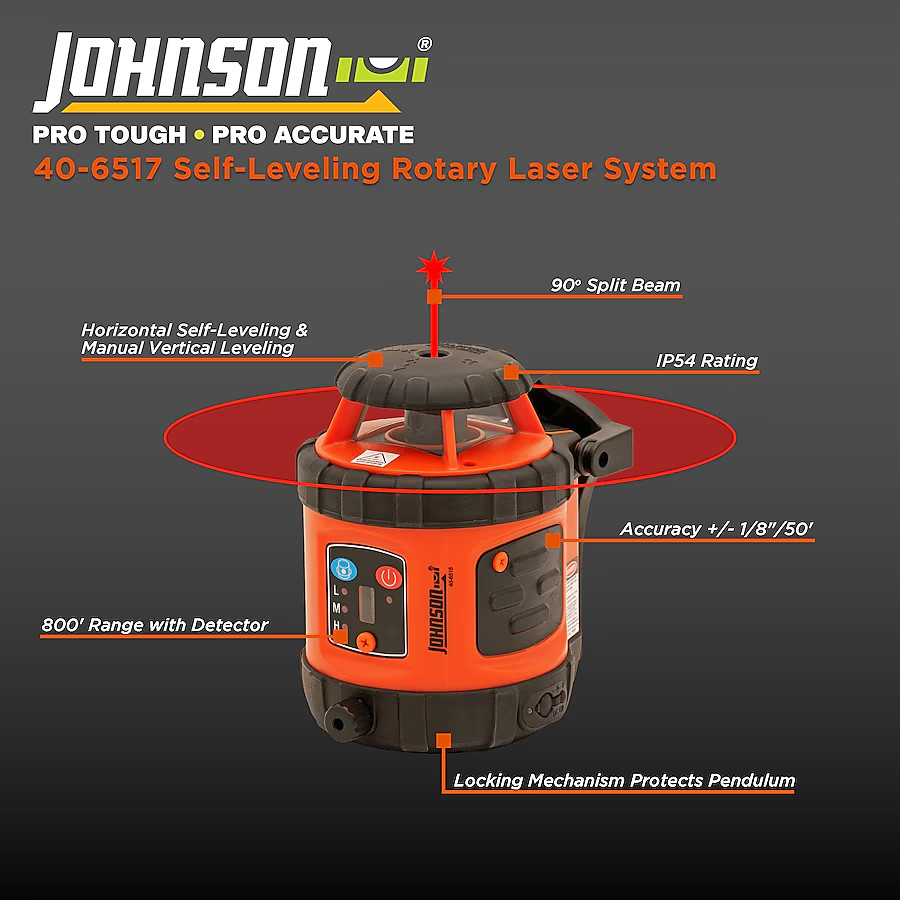 Johnson Self-Leveling Rotary Laser System 40-6517