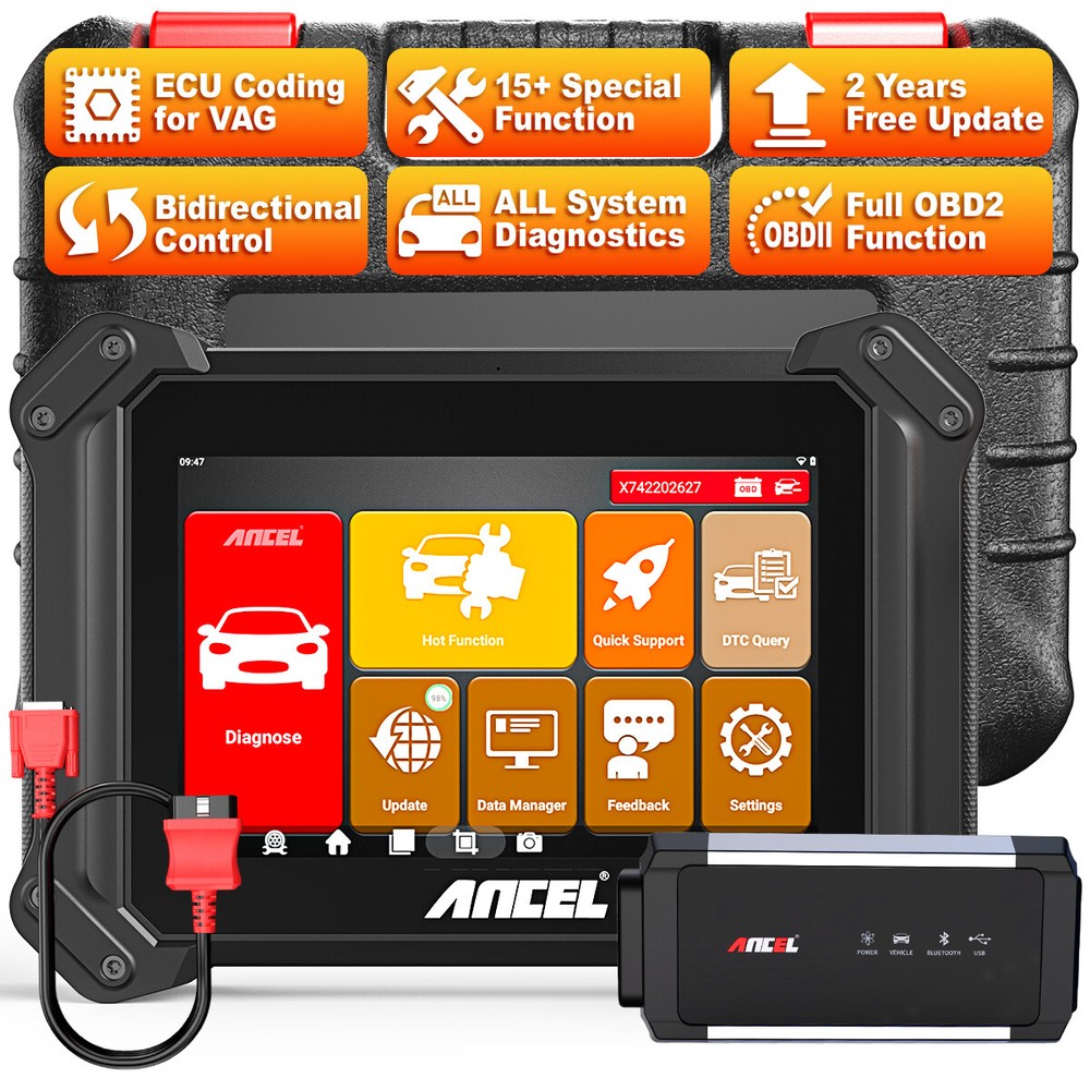 ANCEL V6 PRO+ All Systems Bidirectional OBD2 Scanner Diagnostic Key Programming