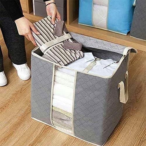 Effortless Storage: 2 Pack Erect Bags with Clear Window for Blankets & Pillows