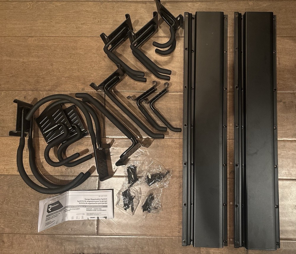 Richelieu 15 Piece Garage Organization System 4 Rails 11 Hooks