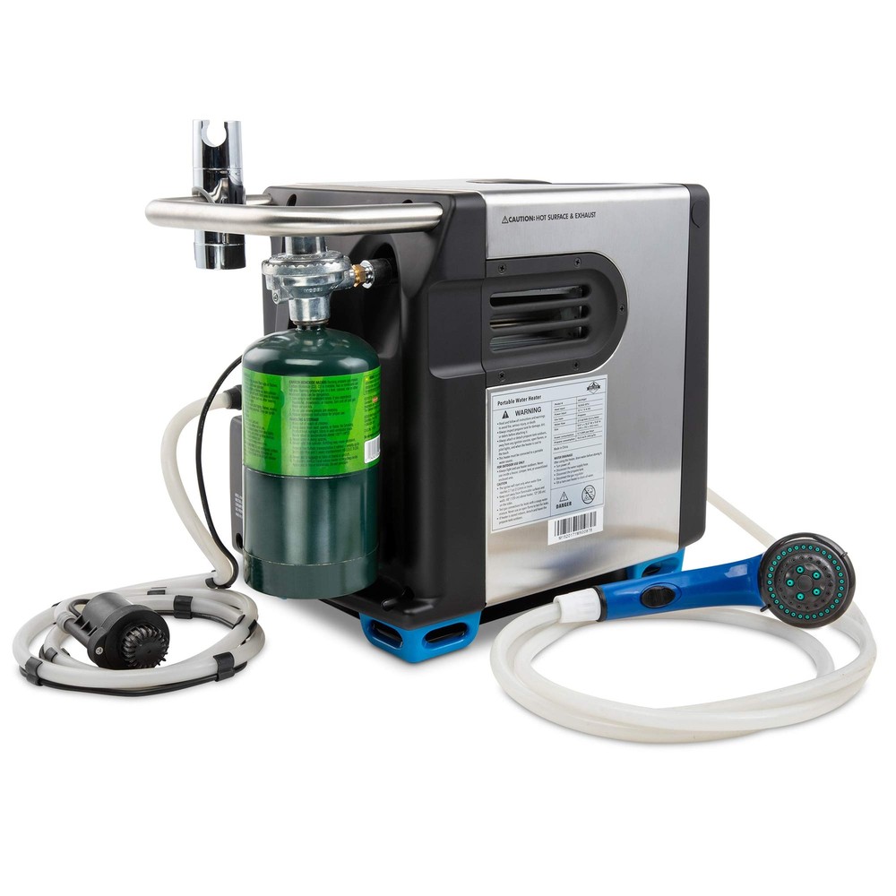 Hike Crew Portable Propane Water Heater & Shower Pump w/Built-in Battery