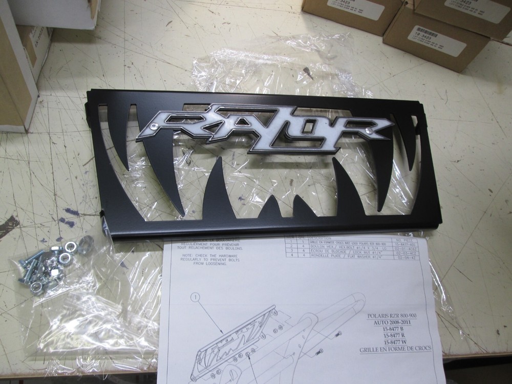 QUADRAX ELITE BUMPER GRILLE - TRIM INSERT IF NOT USING A WINCH - POLARIS RAZOR